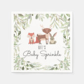 Schattigee bosdieren Baby sprinkle douche Servet (Voorkant)