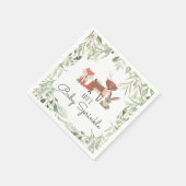 Schattigee bosdieren Baby sprinkle douche Servet (Hoek)