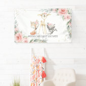 Schattigee bosdieren bloemendieren Baby shower ach Spandoek (Insitu)