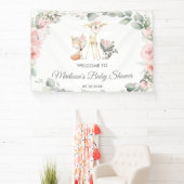 Schattigee bosdieren bloemendieren Baby shower ach Spandoek (Insitu)