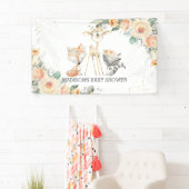 Schattigee bosdieren bloemendieren Baby shower ach Spandoek (Insitu)