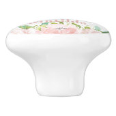 Schattigee bosdieren blozen roze bloemenkwekerij keramische knop (Zijkant)