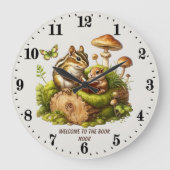 Schattigee bosdieren boek boek boek lezen liefhebb grote klok (Voorkant)