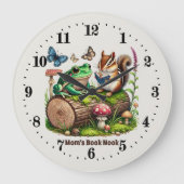 Schattigee bosdieren boek boek boek lezen liefhebb grote klok (Voorkant)