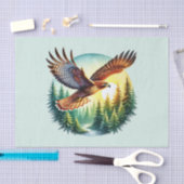 Schattigee bosdieren decoupage stijgende adelaar tissuepapier (Craft)