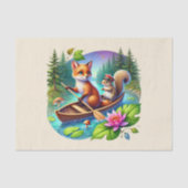 Schattigee bosdieren decoupage vosseneekhoorn tissuepapier (Voorkant)