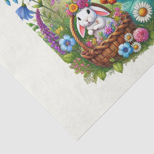 Schattigee bosdieren decoupage vossenkonijn tissuepapier (Detail)