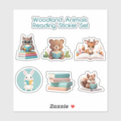 Schattigee bosdieren die boeken lezen Verhaallijn Sticker (Vel)