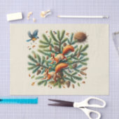 Schattigee bosdieren eekhoorn tissuepapier (Craft)