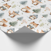 Schattigee bosdieren eekhoorns in de winter cadeaupapier (Hoek)