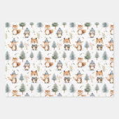 Schattigee bosdieren eekhoorns in de winter inpakpapier vel (Voorkant 2)