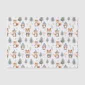 Schattigee bosdieren eekhoorns in de winter tissuepapier (Voorkant)