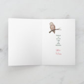 Schattigee bosdieren groen bos kerst feestdagen kaart (Binnen)