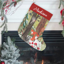 Schattigee bosdieren Groene Kerstmis