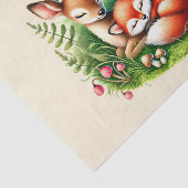 Schattigee bosdieren hertenvos tissuepapier (Detail)