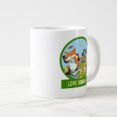 Schattigee bosdieren houden van het runnen van Fox Grote Koffiekop (Voorkant rechts)