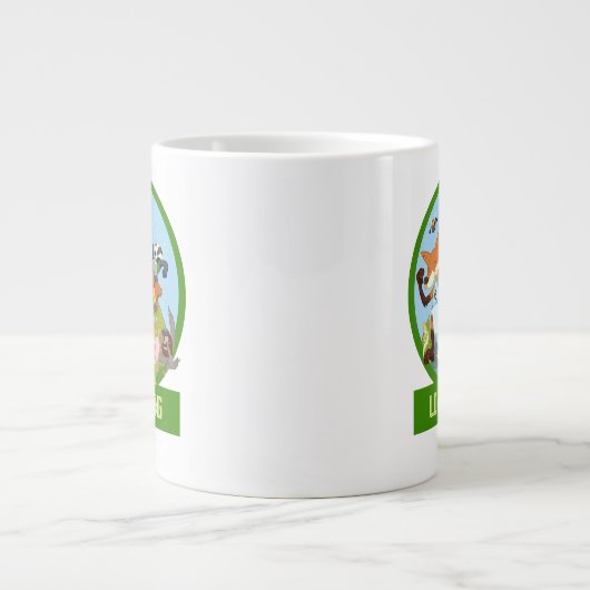 Schattigee bosdieren houden van het runnen van Fox Grote Koffiekop (Voorkant)