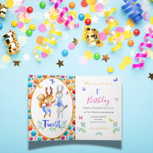 Schattigee bosdieren konijnen 1e verjaardag Polka 