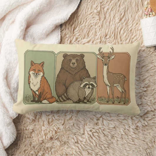 Schattigee  bosdieren kussen (Deken)
