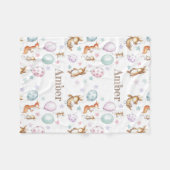 Schattigee bosdieren met ballonnen babydeken fleece deken (Voorkant (Horizontaal))