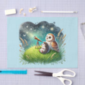 Schattigee bosdieren ontkoppelen uil egel tissuepapier (Craft)