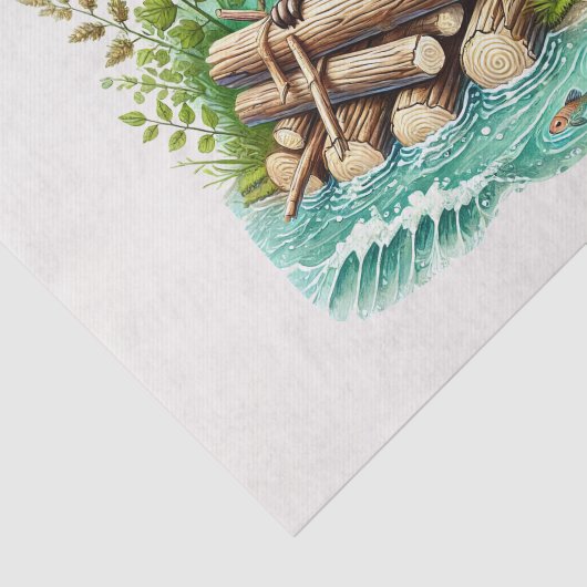 Schattigee bosdieren ontkoppelingsbever tissuepapier (Detail)