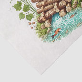 Schattigee bosdieren ontkoppelingsbever tissuepapier (Detail)