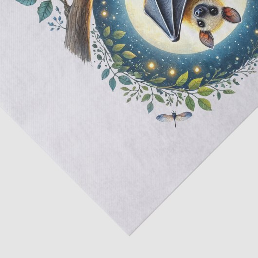 Schattigee bosdieren ontkoppelingsvleermuis tissuepapier (Detail)