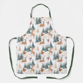 Schattigee bosdieren overal print Schort (Voorkant)
