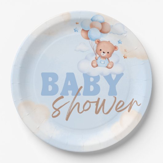 Schattigee bosdieren rustiek groen Baby Papieren Bordje (Voorkant)