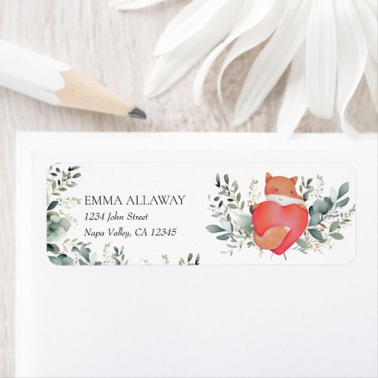 Schattigee bosdieren rustieke boho retouradres etiket (Insitu)