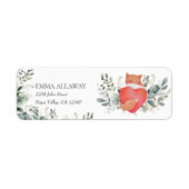 Schattigee bosdieren rustieke boho retouradres etiket (Voorkant)