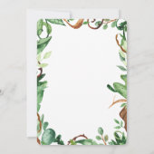 Schattigee bosdieren schapenbladeren Baby shower Kaart (Achterkant)