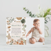 Schattigee bosdieren Verjaardag Dankjewel Card Kaart (Staand voorkant)