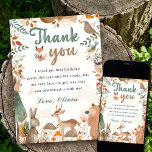 Schattigee bosdieren Verjaardag Dankjewel Card Kaart<br><div class="desc">Schattigee bosdieren Verjaardag Dankjewel Card</div>