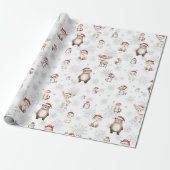 Schattigee bosdieren Winter Wonderland Decoupage Cadeaupapier (Uitgerold)