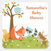 Schattigee bosrijke dierlijke Stickers (Voorkant)