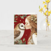 Schattigee bosrijke vakantiefee kaart (Gele Bloem)