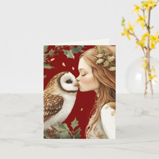 Schattigee bosrijke vakantiefee kaart (Gele Bloem)