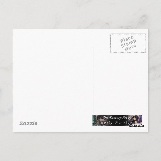 Schattigee Bossen Fairy op paddenstoel Flower Faer Briefkaart (Achterkant)