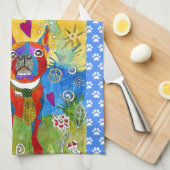 Schattigee Boston Terrier 1/2 vouw keukenhanddoek (Quarter Fold)