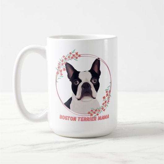 Schattigee Boston Terrier - Boston Terrier Mama Koffiemok (Links)