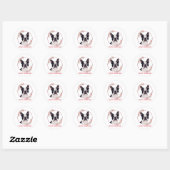 Schattigee Boston Terrier - Boston Terrier Mama Ronde Sticker (Vel)