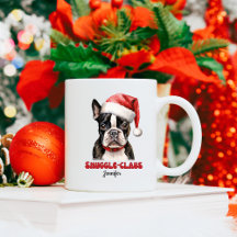 Schattigee Boston Terrier Christmas Gepersonalisee