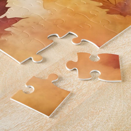 Schattigee Boston Terrier Dog/Autumn/Herfst Legpuzzel (Zijkant)