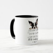 Schattigee Boston Terrier Dog Funny Custom Mok (Voorkant links)