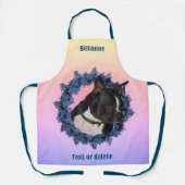Schattigee Boston Terrier Dog gepersonaliseerd Schort (Voorkant)