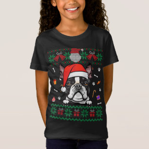 Schattigee Boston Terrier Dog Lelijke Kersttrui Sa T-shirt