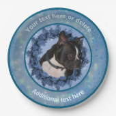 Schattigee Boston Terrier gepersonaliseerde partij Papieren Bordje (Voorkant)
