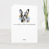 Schattigee Boston Terrier Gepersonaliseerde Verjaa Kaart (Achterkant)